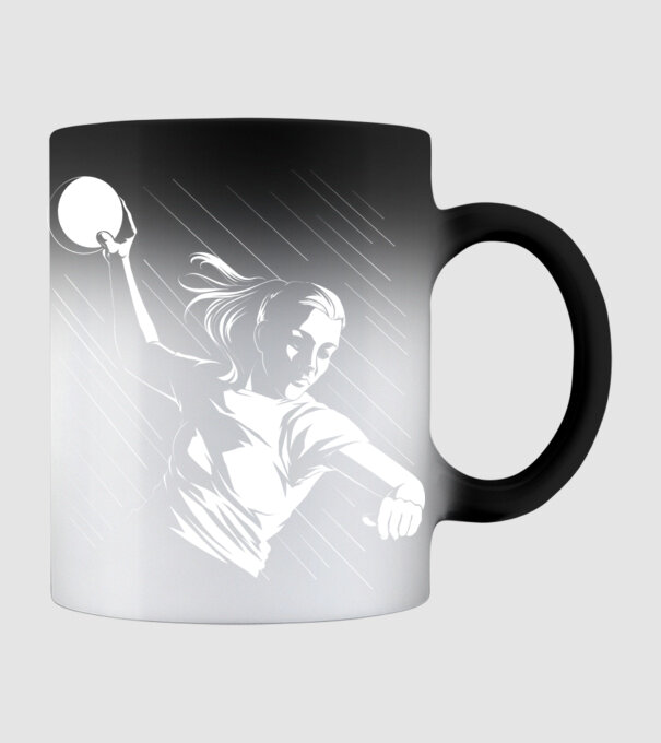 Handballer model negru pe tricou