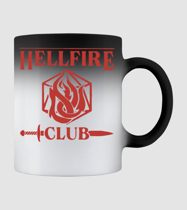 hellfire club 85 model negru pe tricou