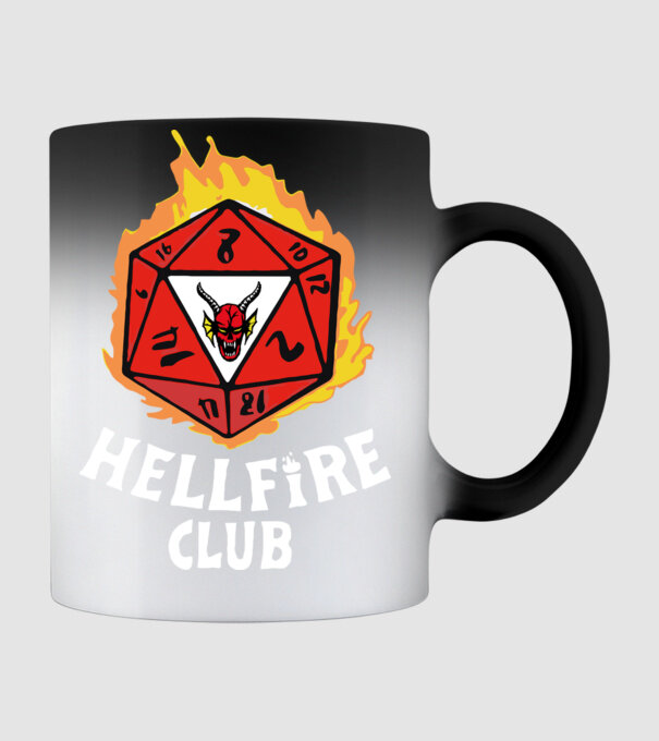 hellfire club roll dice model negru pe tricou