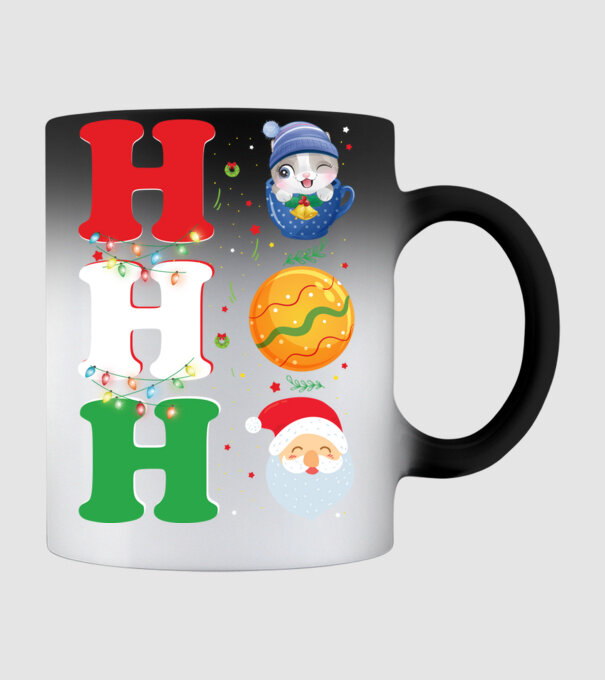 Ho-ho-ho christmas model negru pe tricou