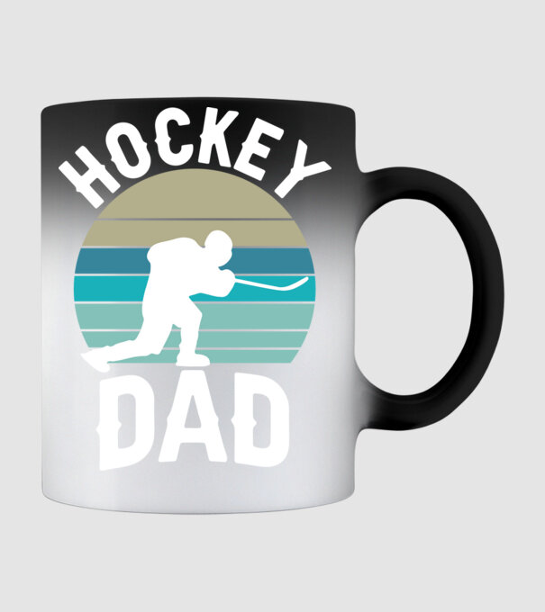 Hockey dad model negru pe tricou