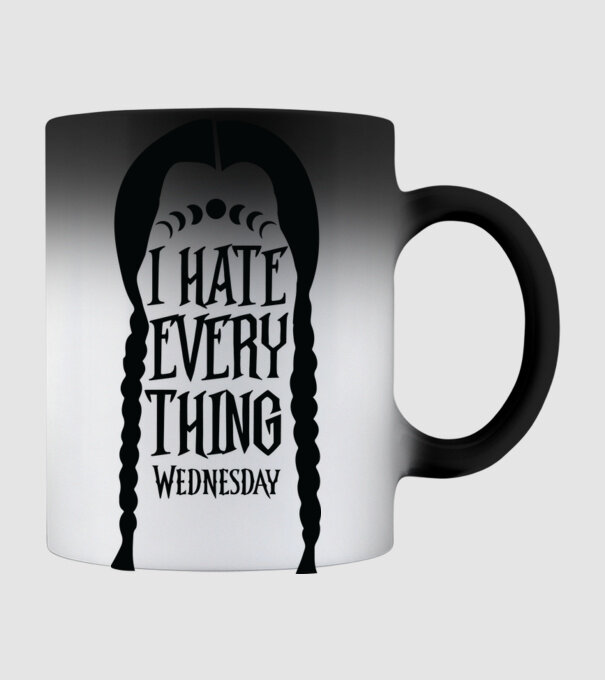 I hate everything model negru pe tricou