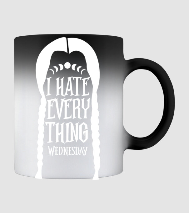 I hate everything model negru pe tricou