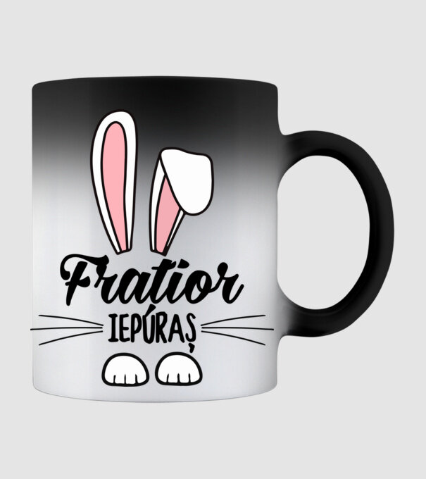 iepuraș frățior model negru pe tricou