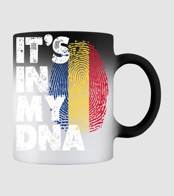 its in my dna model negru pe tricou