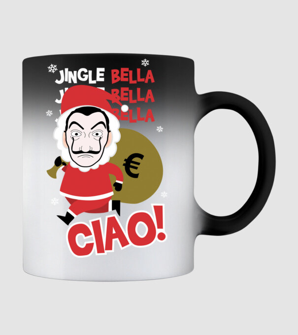 jingle bella christmas la casa de papel model negru pe tricou