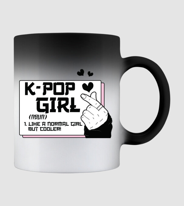 K-POP FANGIRL model negru pe tricou