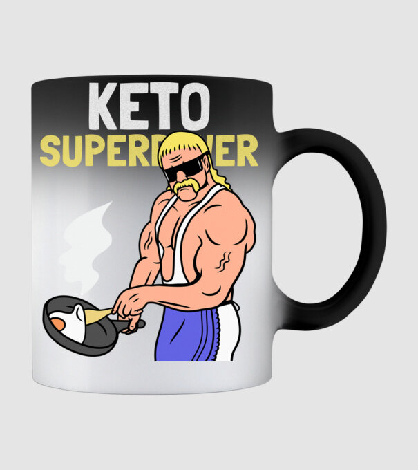 KETO SUPERPOWER model negru pe tricou