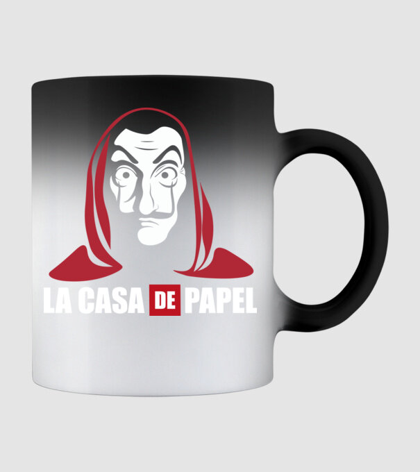 la cas de papel logo model negru pe tricou
