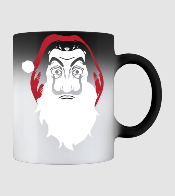 la casa de papel santa model negru pe tricou