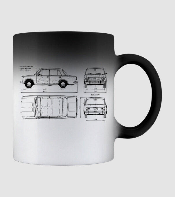 Lada model negru pe tricou
