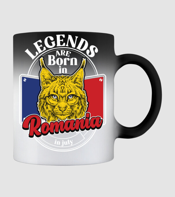 Legends are born in România july model negru pe tricou