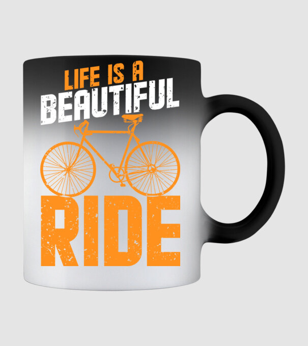 Life is a beautiful ride model negru pe tricou