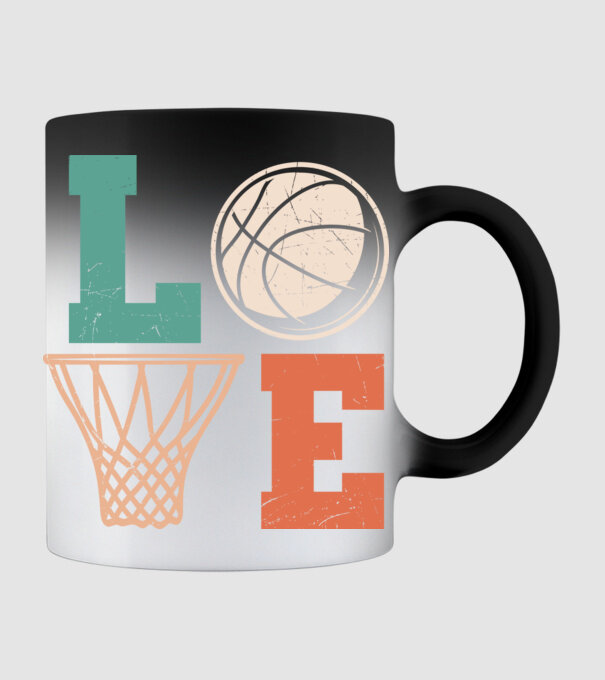 LOVE basketball model negru pe tricou