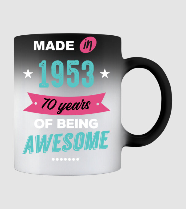 MADE IN 1953 model negru pe tricou