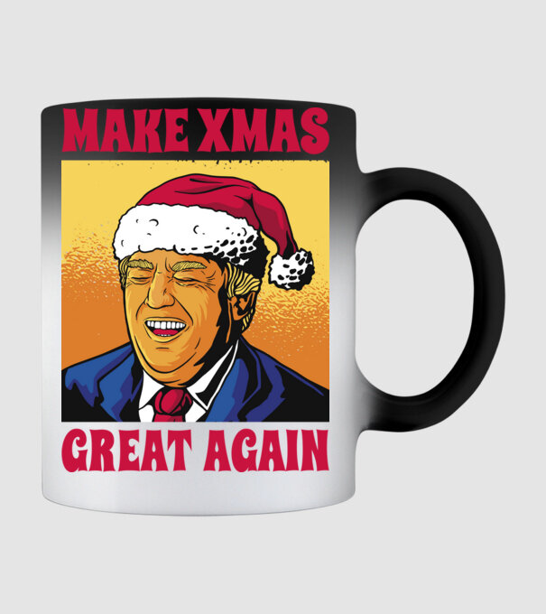 Make Xmas great again model negru pe tricou