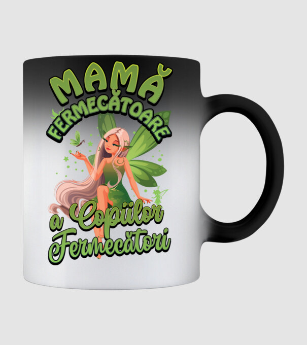 Mamă fermecătoare a copiilor fermecătorit model negru pe tricou