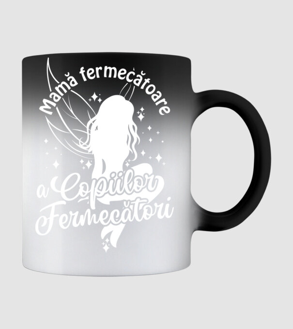 Mamă fermecătoare a copiilor fermecători model negru pe tricou