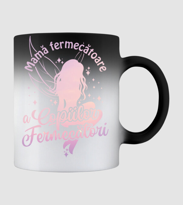Mamă fermecătoare a copiilor fermecători model negru pe tricou