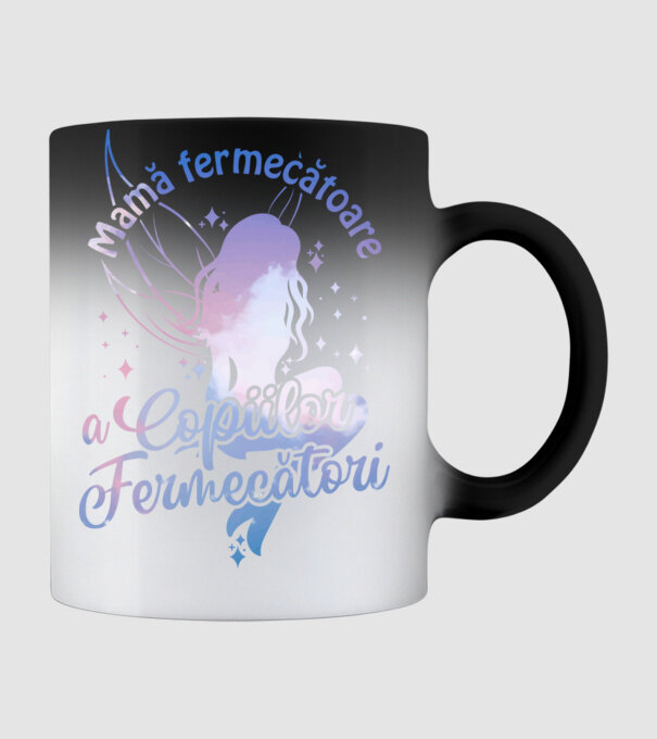 Mamă fermecătoare a copiilor fermecători model negru pe tricou
