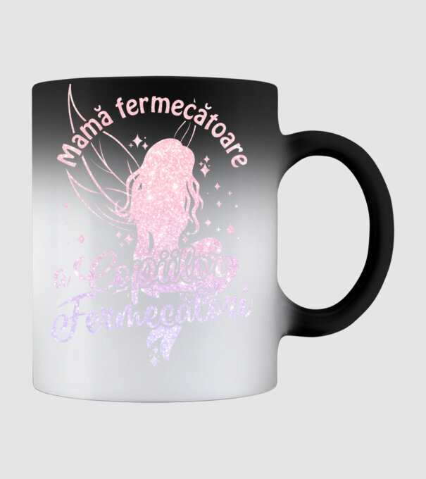 Mamă fermecătoare a copiilor fermecători model negru pe tricou