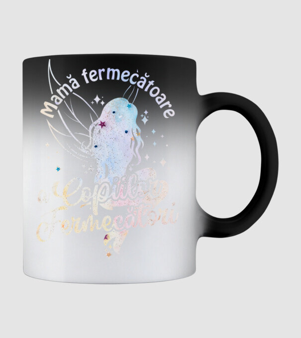 Mamă fermecătoare a copiilor fermecători model negru pe tricou
