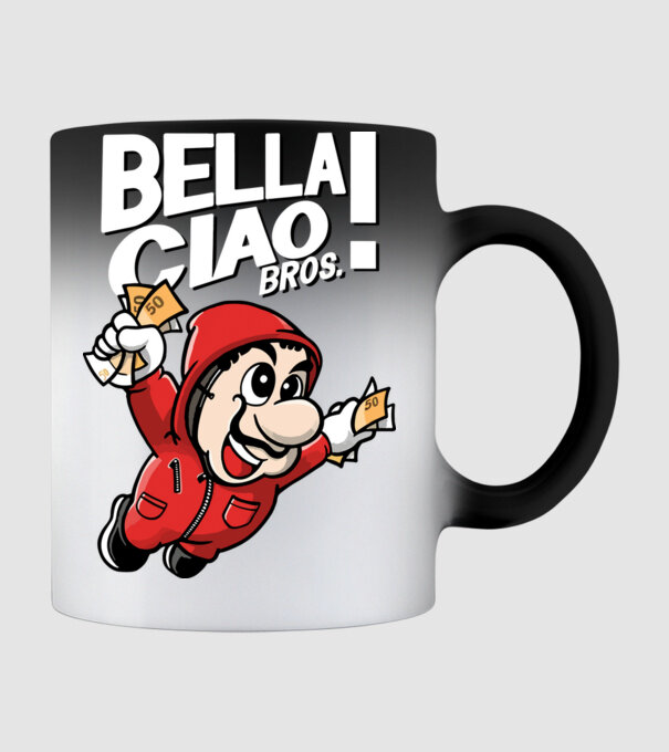mario la casa de papel model negru pe tricou