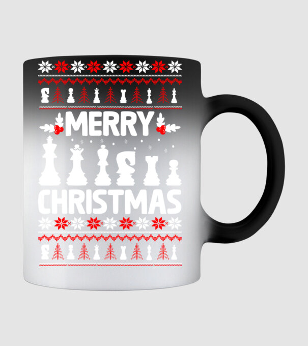 merry chessmass 2 model negru pe tricou