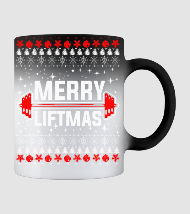 Merry liftmas 1 model negru pe tricou