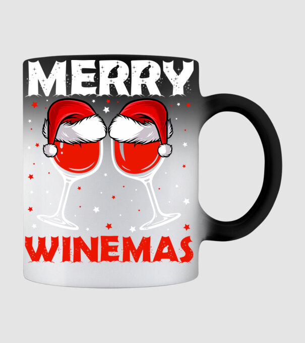 Merry winemas model negru pe tricou