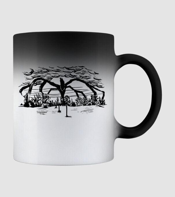 mind flayer drawing stranger things model negru pe tricou
