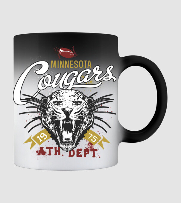Minesota Cougars model negru pe tricou