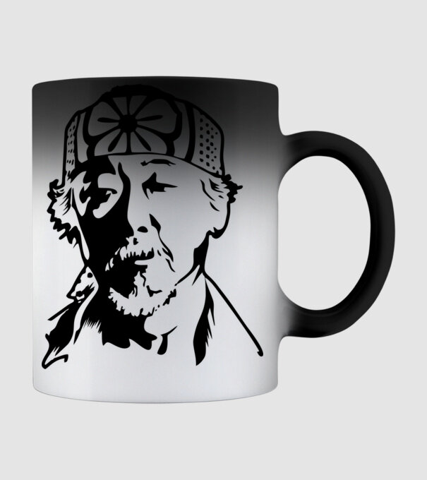 Miyagi head cobra kai model negru pe tricou