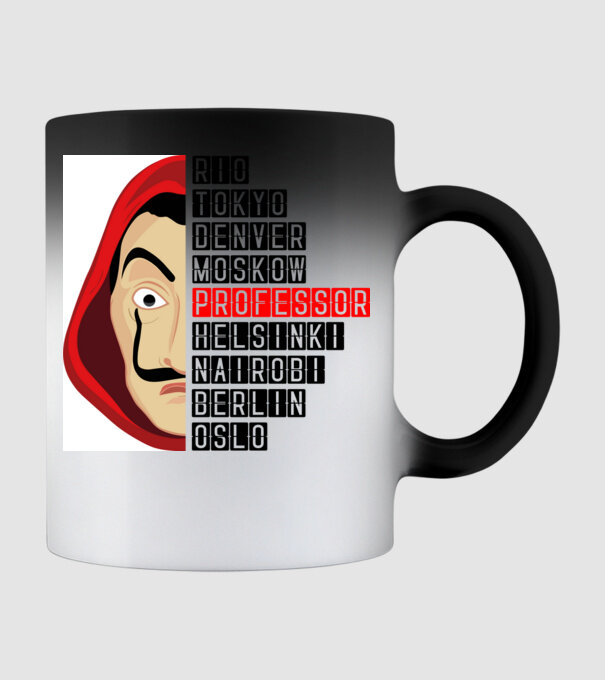 money heist cities model negru pe tricou