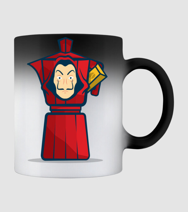 money heist coffee model negru pe tricou