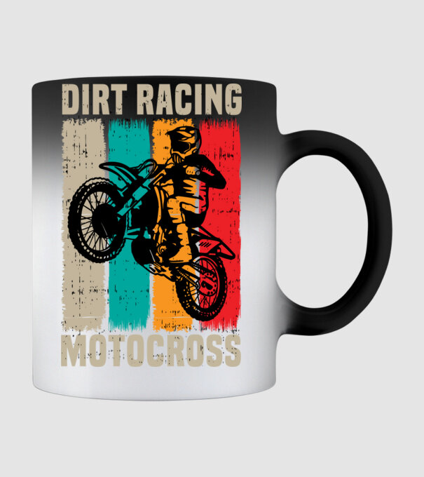 motocross model negru pe tricou