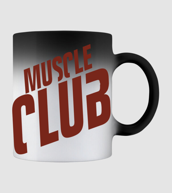 Muscle Club model negru pe tricou