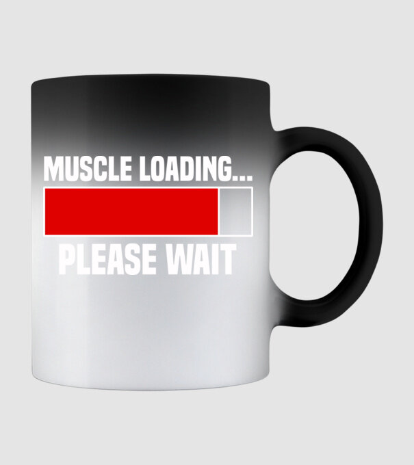 Muscle loading model negru pe tricou