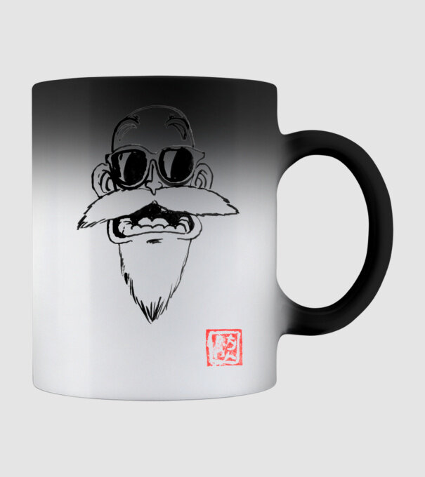 muten roshi art model negru pe tricou