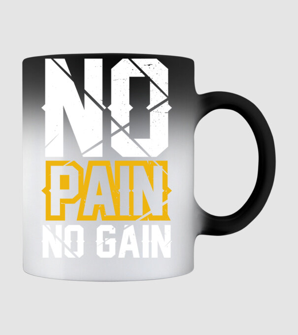 No Pain No Gain model negru pe tricou