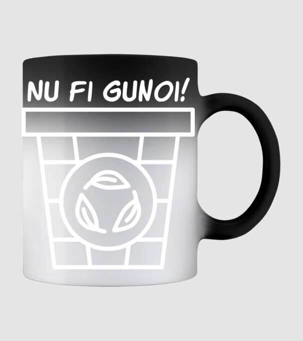 Nu fi gunoi  model negru pe tricou