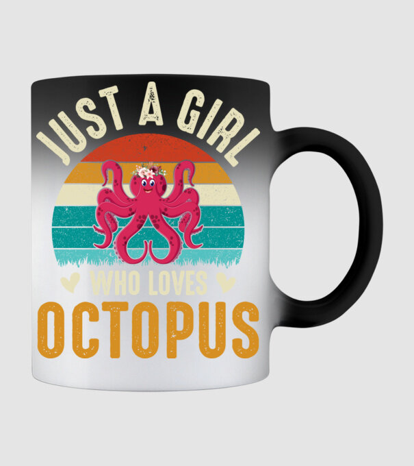 Octopus model negru pe tricou