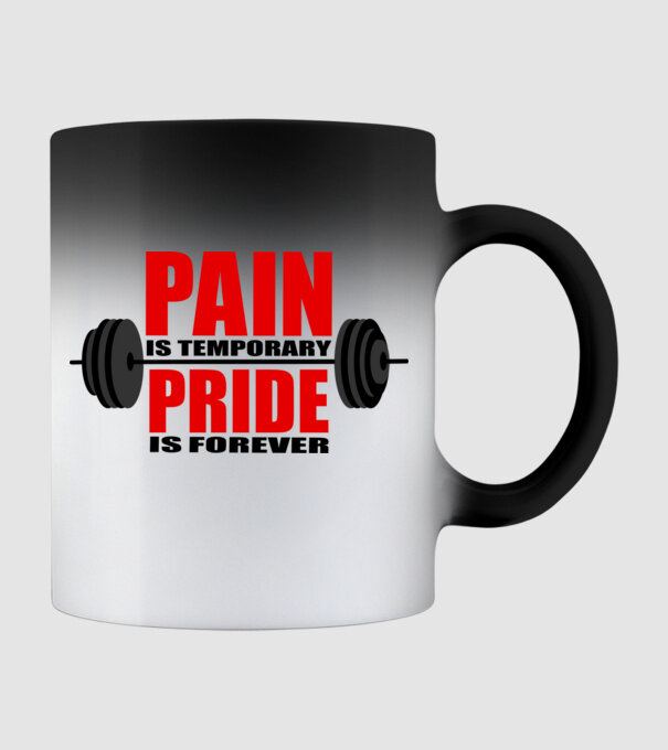 Pain is temporary model negru pe tricou