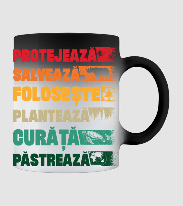 protejează salvează păstrează model negru pe tricou