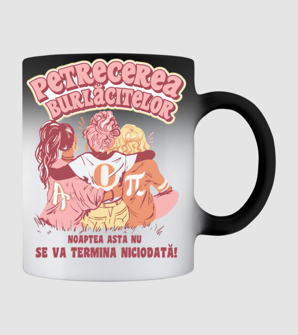 petrecerea burlăcitelor - noaptea asta nu se va termina niciodată! model negru pe tricou