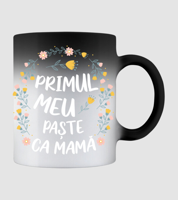 Primul meu Paște ca mamă model negru pe tricou