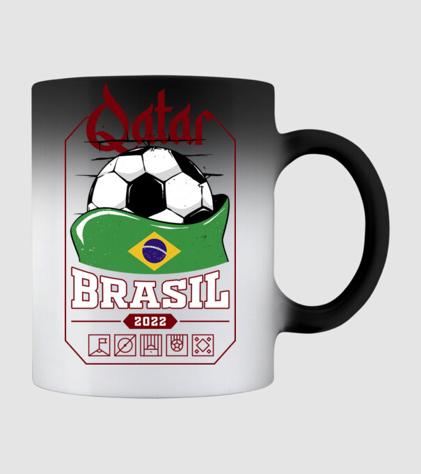 Qatar teams Brasil model negru pe tricou