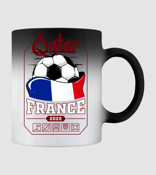 Qatar teams France model negru pe tricou