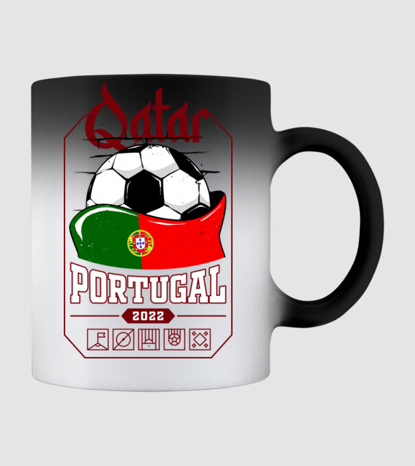 Qatar teams Portugal model negru pe tricou