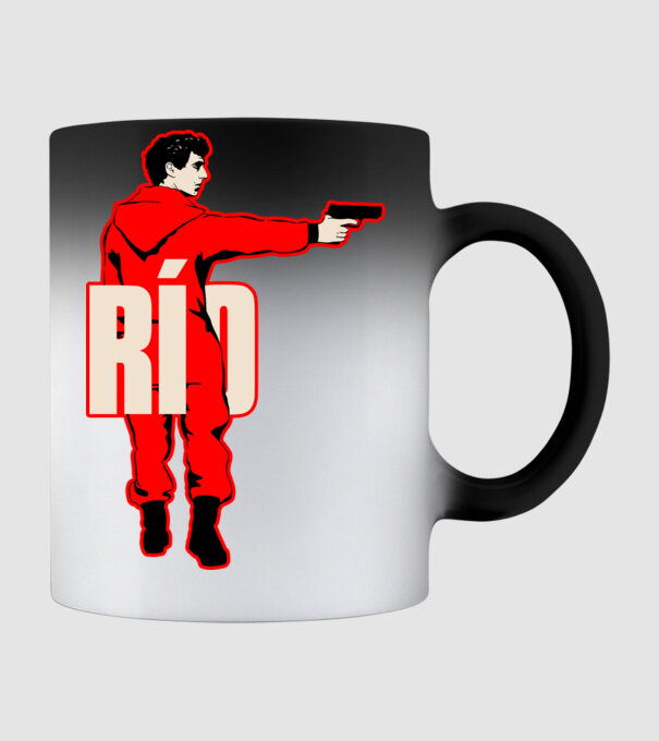 rio la casa de papel model negru pe tricou